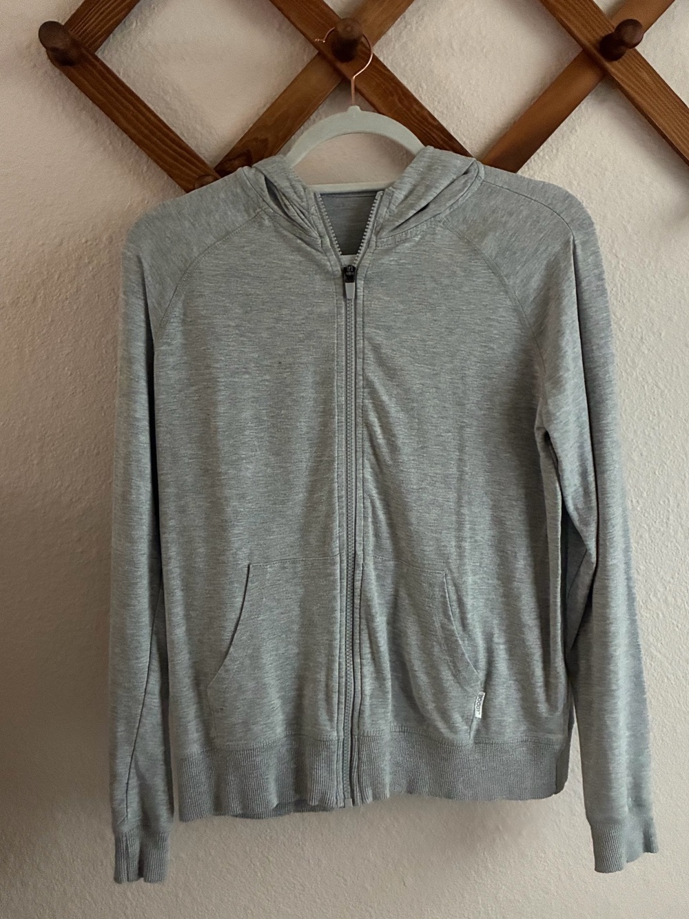 Boody Light Gray Zip-Up Bamboo Hoodie Sweater XS